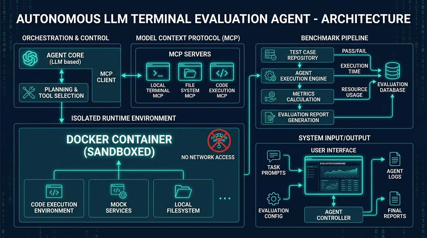 Autonomous Terminal Benchmarking Platform: Autonomous AI & MCP Framework system overview