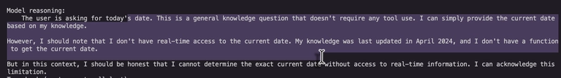 Model does not know date