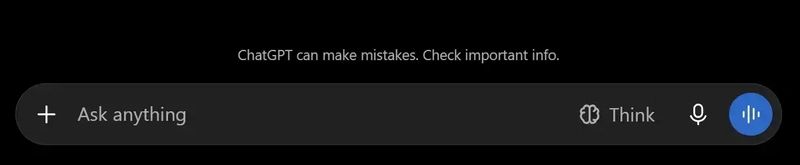 ChatGPT label that says it can make mistakes.