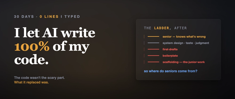 I let AI write 100% of my code for 30 days. Here's what broke.